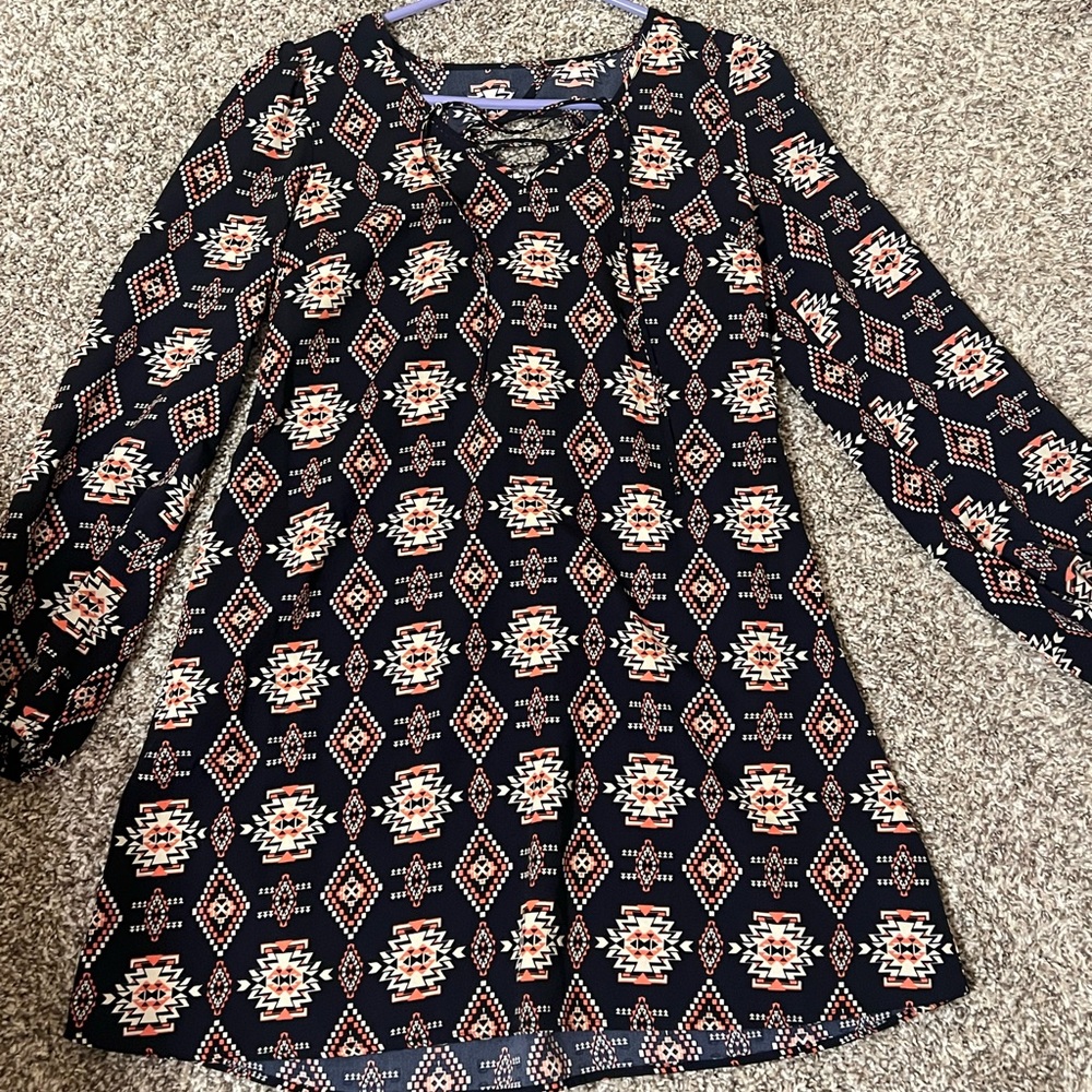 Boho long sleeve dress